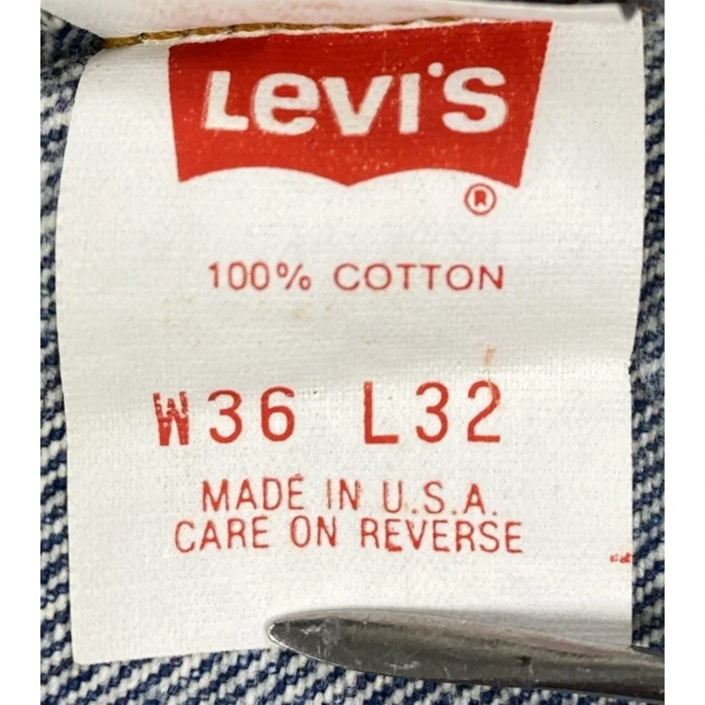Vintage Levi's 501 Acid Wash Blue Jeans USA 80's Men's 36x32‎ (Actual 34x32)